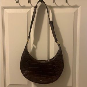 Saddle Bag Brown Croc